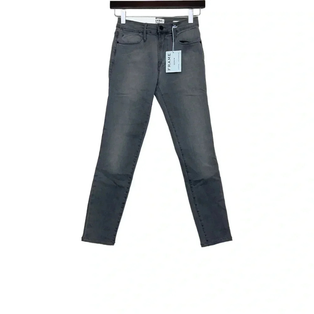 Frame Denim Le High Skinny Jeans Size 25  Smithson Wash High Rise Gray